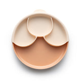 Miniware Healthy Meal Set - PLA Smart Divider Suction Plate + Silicone Divider in Toffee